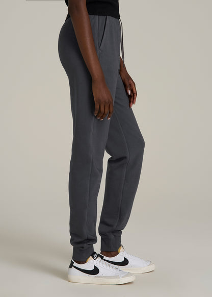 Garment Dyed Sweatpants for Tall Women in Washed Charcoal Rinse