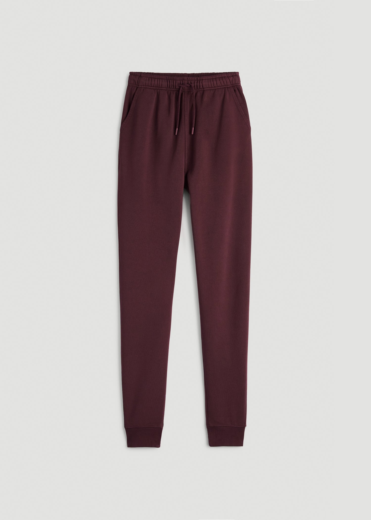 Garment Dyed Sweatpants for Tall Women in Washed Tawny Port