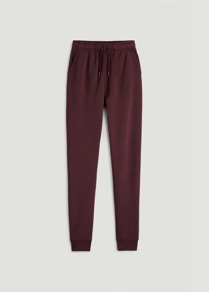 Garment Dyed Sweatpants for Tall Women in Washed Tawny Port