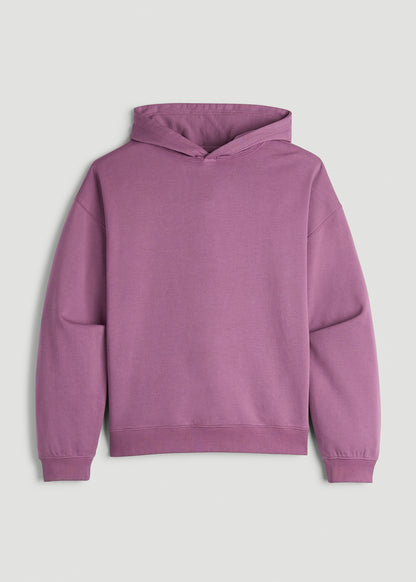 Garment Dyed Hoodie for Tall Women in Argyle Purple