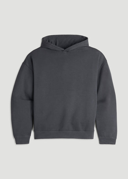 Garment Dyed Hoodie for Tall Women in Charcoal Rinse