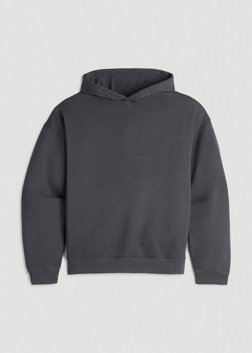 Garment Dyed Hoodie for Tall Women in Charcoal Rinse