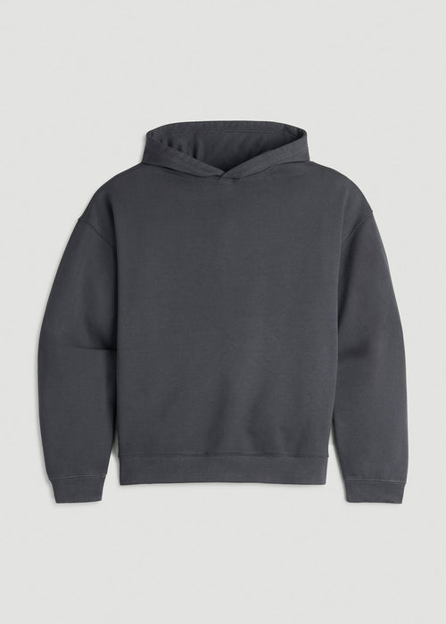 Garment Dyed Hoodie for Tall Women in Charcoal Rinse