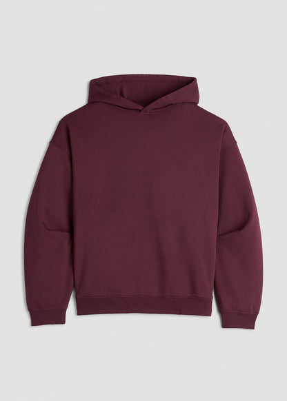 Garment Dyed Hoodie for Tall Women in Tawny Port