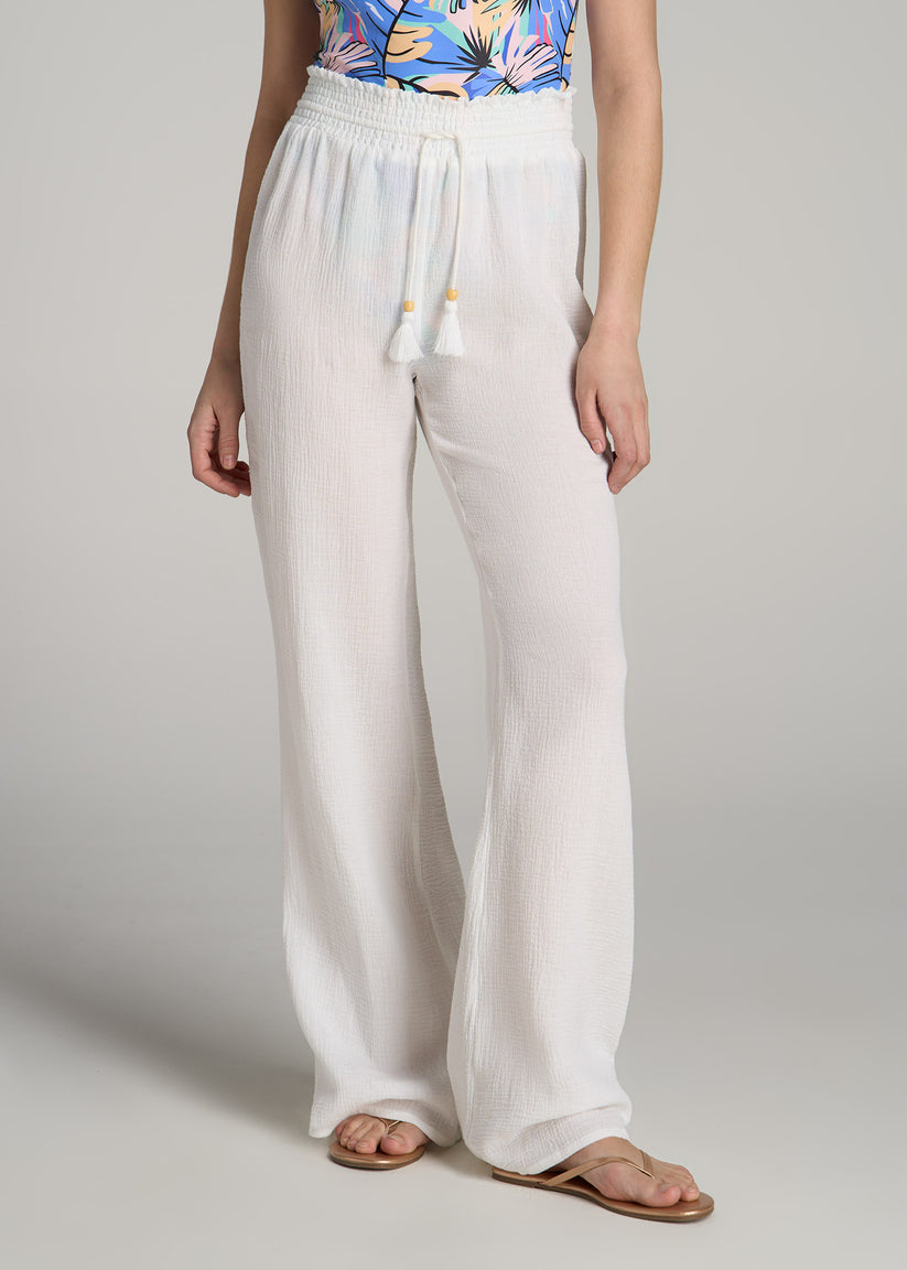 Gauze Cover Up Pants for Tall Women American Tall