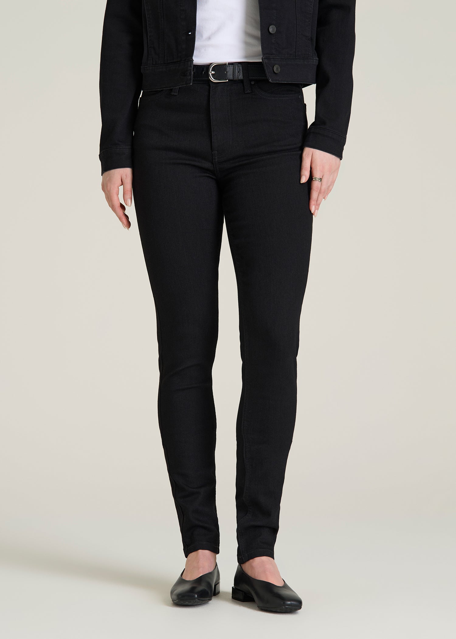 Georgia High-Rise Skinny Jeans for Tall Women in Optimum Black