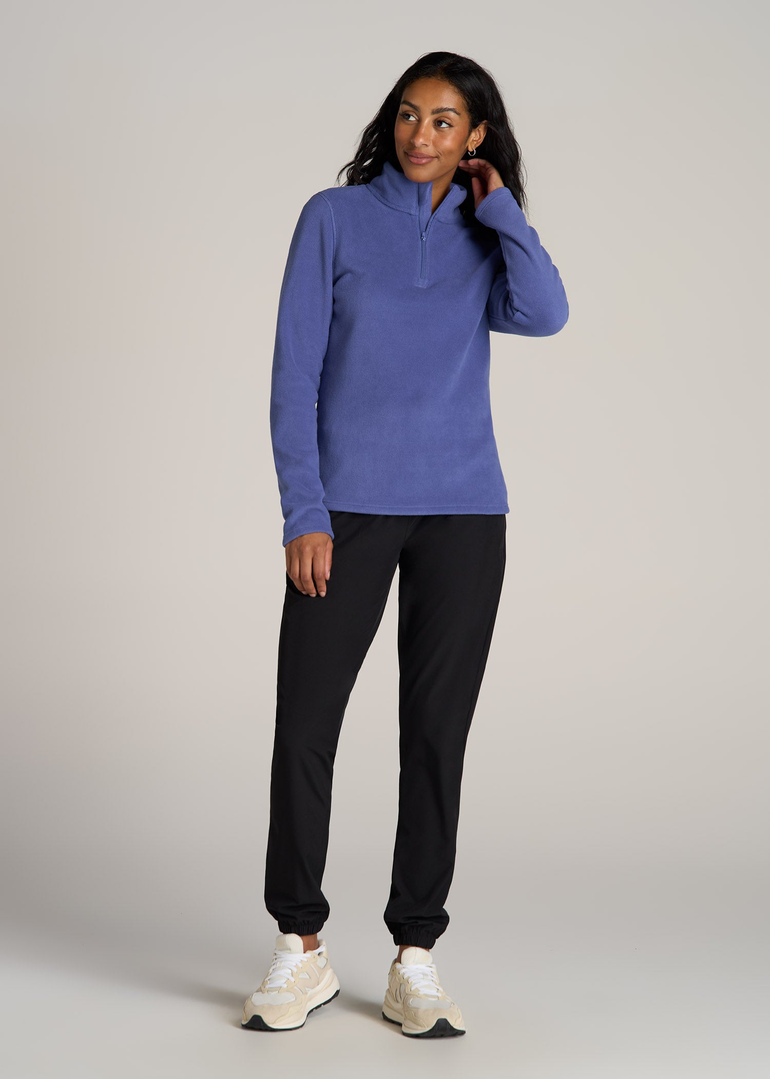 Half Zip Polar Fleece Pullover Sweater for Tall Women American Tall