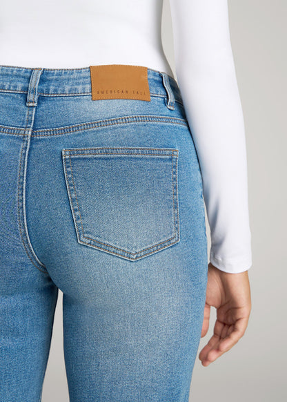 Harper High-Rise Straight Stretch Jeans for Tall Women in Colorado Blue