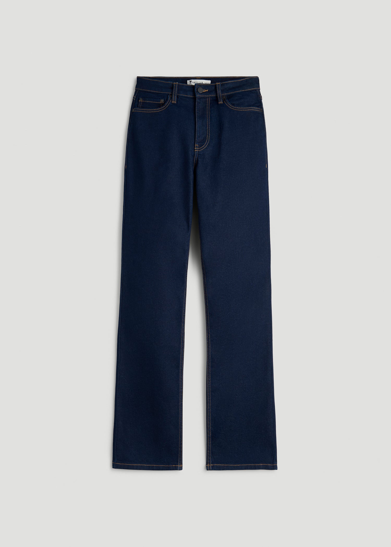 Harper High-Rise Straight Stretch Jeans for Tall Women in Deep Indigo Wash