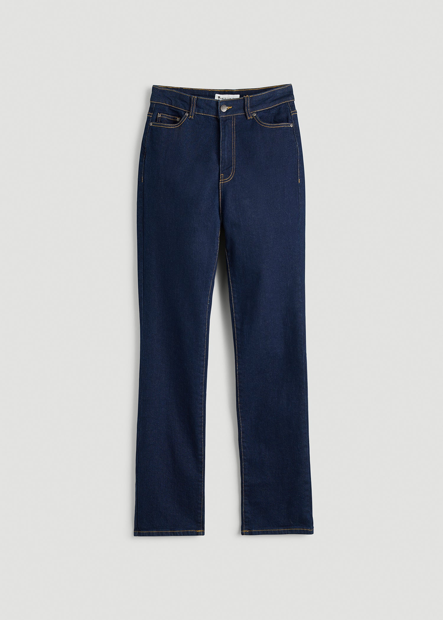 Harper High-Rise Straight Stretch Jeans for Tall Women in Ink Blue