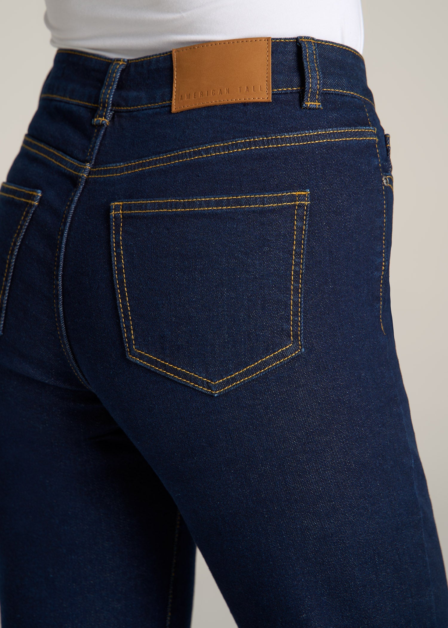 American-Tall-Women-Harper-High-Rise-Straight-Stretch-Jeans-Ink-Blue-detail