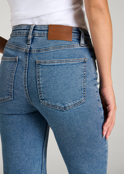 Harper High-Rise Straight Stretch Jeans for Tall Women in Perfect Blue