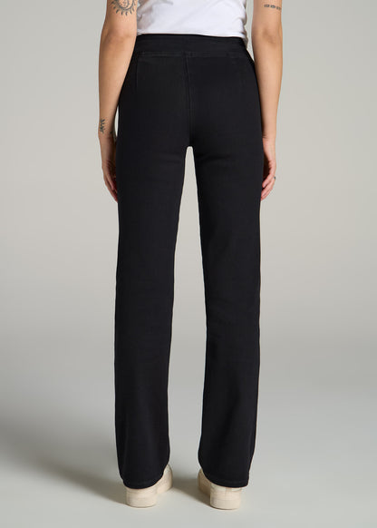 Harper Pull-on Straight Leg Jeans for Tall Women in Washed Black
