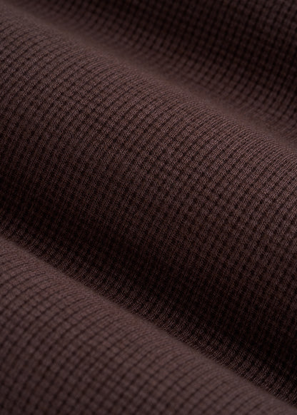 Waffle Tank Top for Tall Women in Espresso