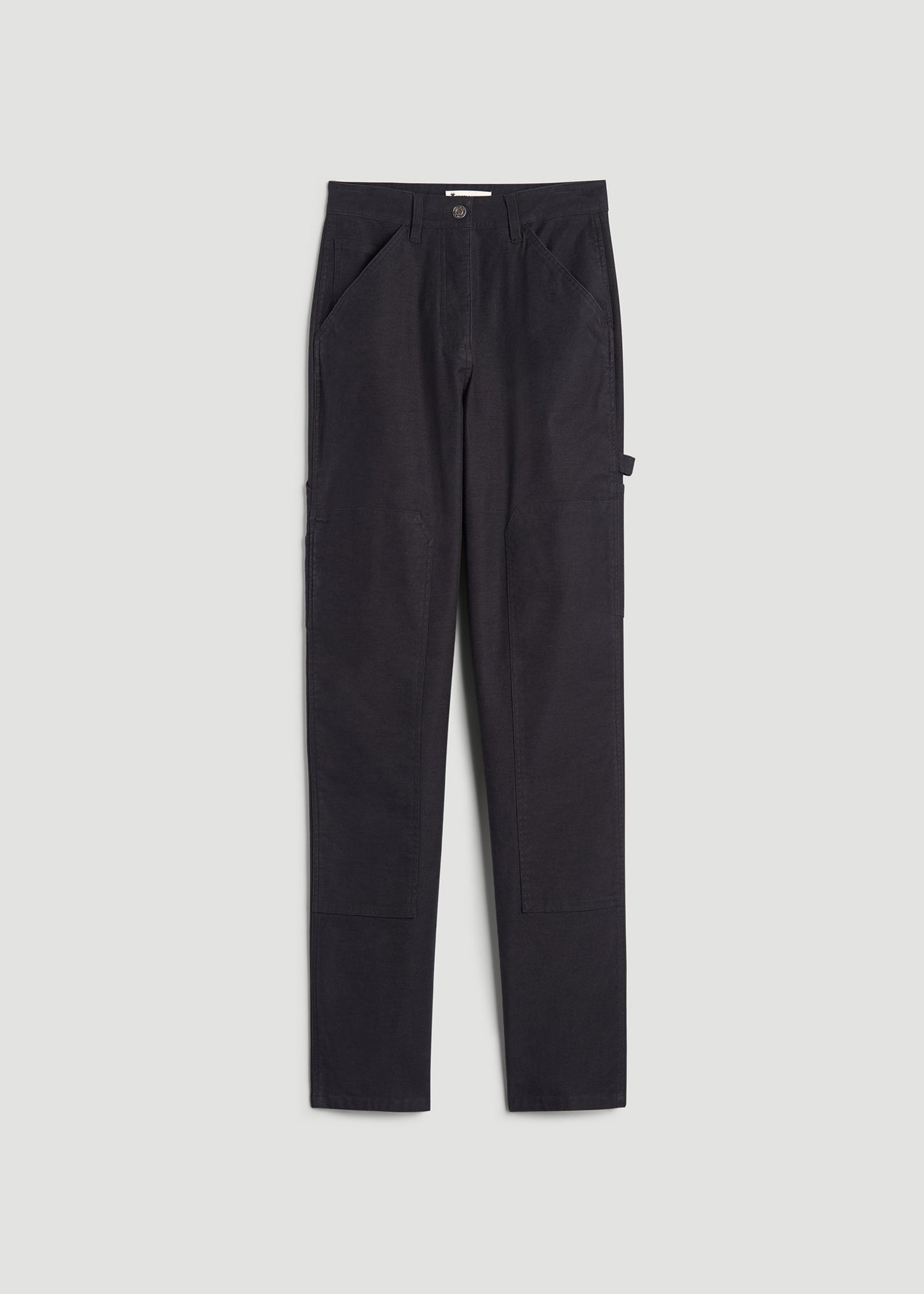 High-Waisted Carpenter Pocket Pants for Tall Women in Black