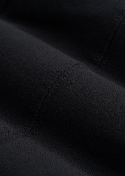 High Rise Split Flare Cotton Leggings for Tall Women in Black