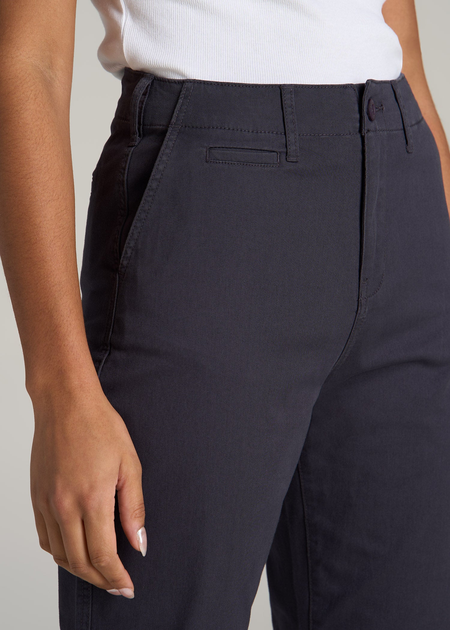 High Rise Tapered Chino Pants for Tall Women