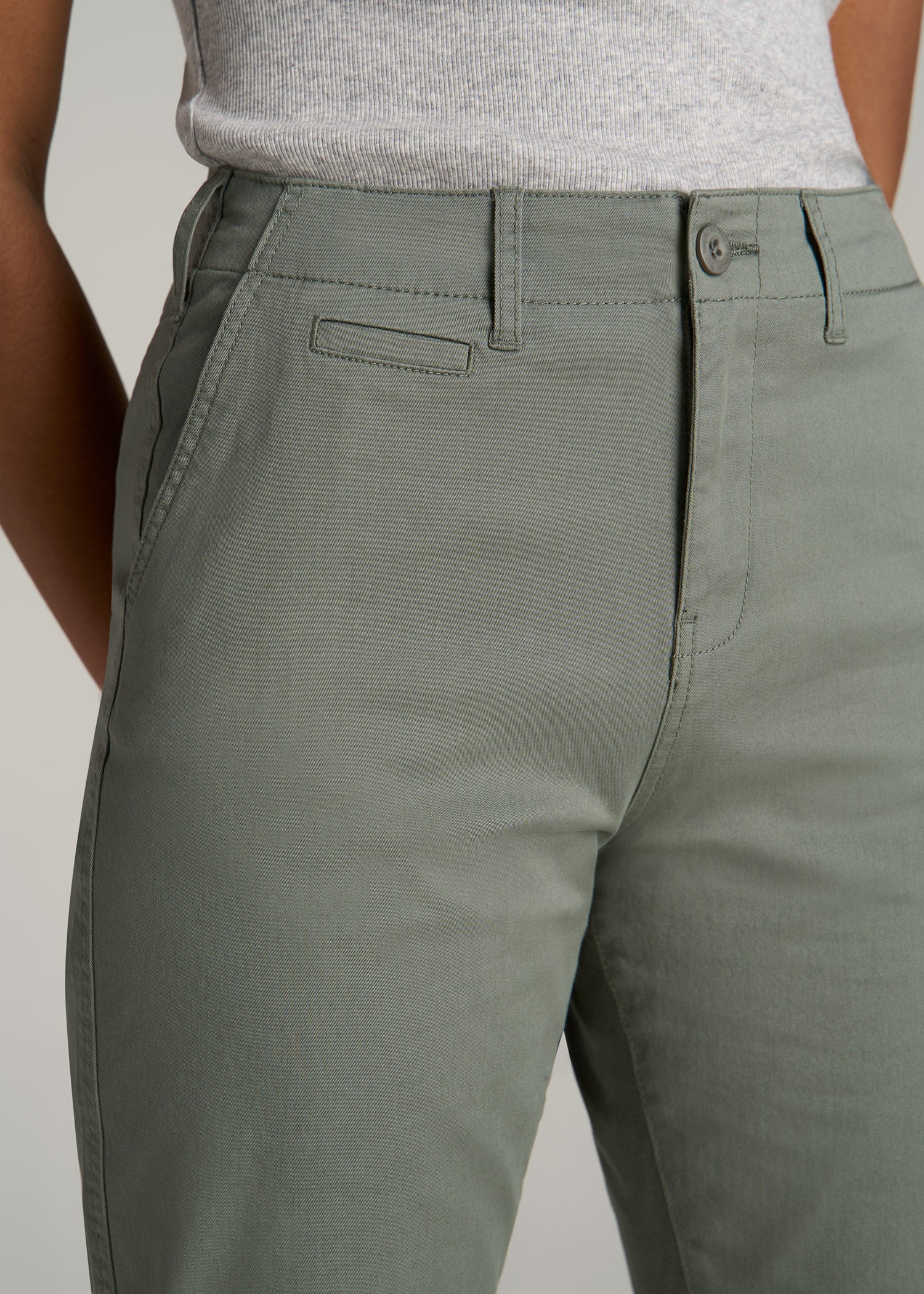 High Rise Tapered Chino Pants for Tall Women | American Tall