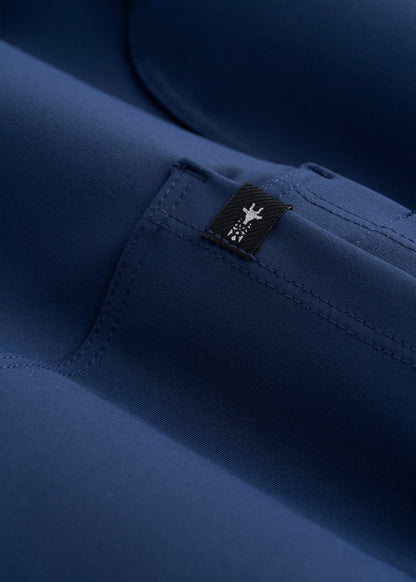 High Waisted Scrub Leggings for Tall Women in Navy Blue