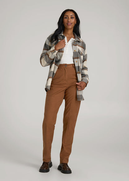 High-Waisted Carpenter Pocket Pants for Tall Women in Nutshell