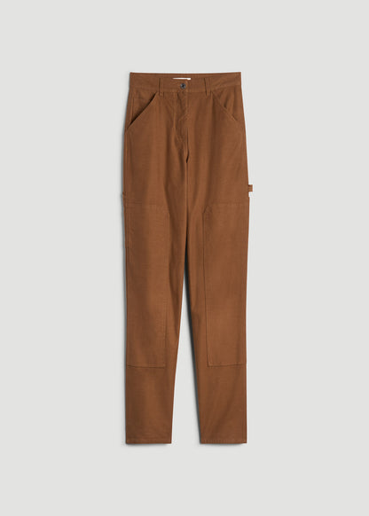 High-Waisted Carpenter Pocket Pants for Tall Women in Nutshell