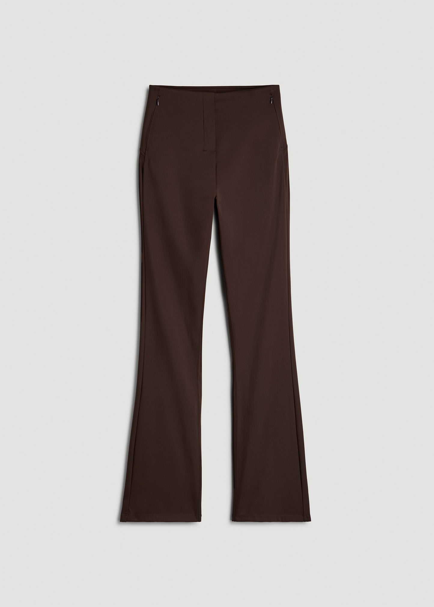 High Rise Pull On Mini Flare Pant for Tall Women in Espresso