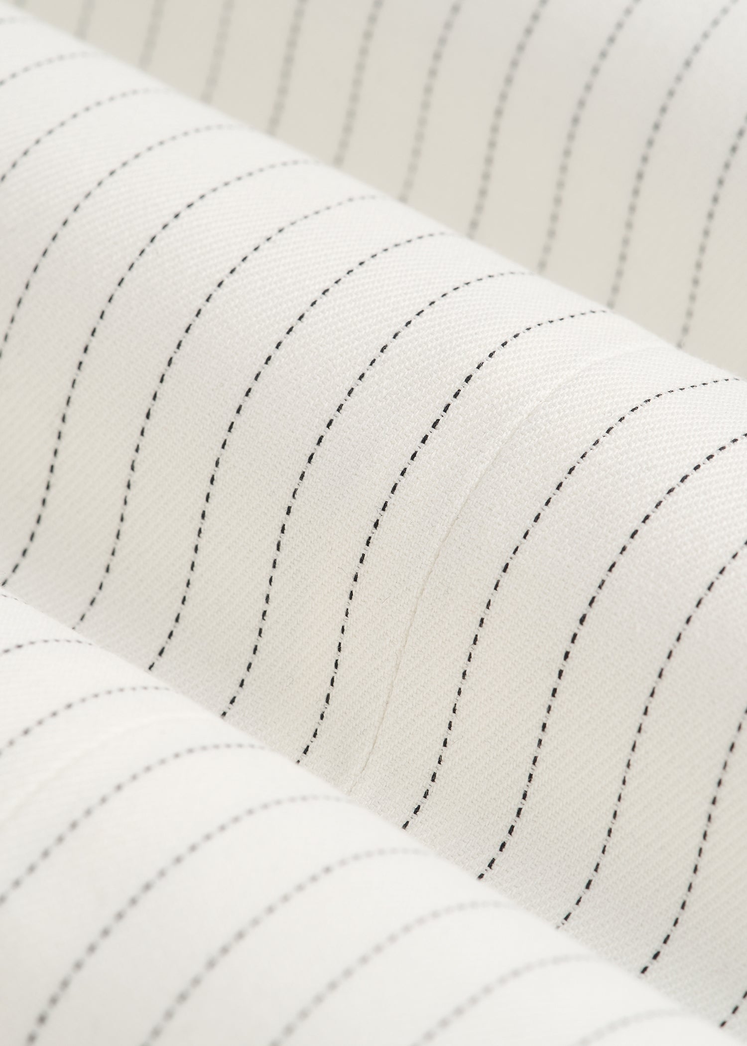 High-Rise Wide-Leg Pleated Dress Pants for Tall Women in Off White Pinstripe