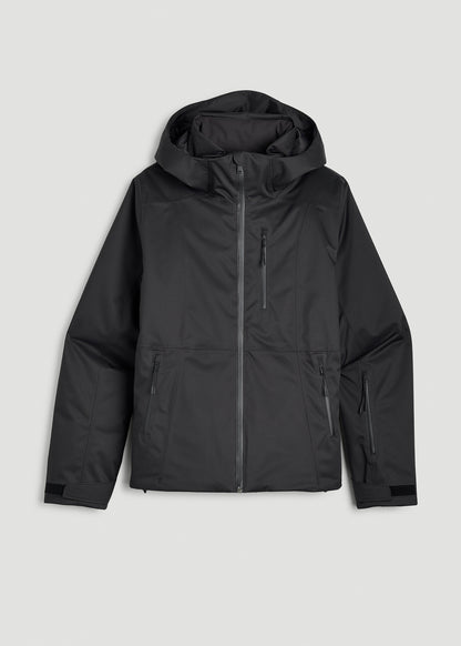 Insulated Ski Jacket for Tall Women in Black