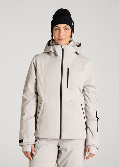 Insulated Ski Jacket for Tall Women in Evergrey