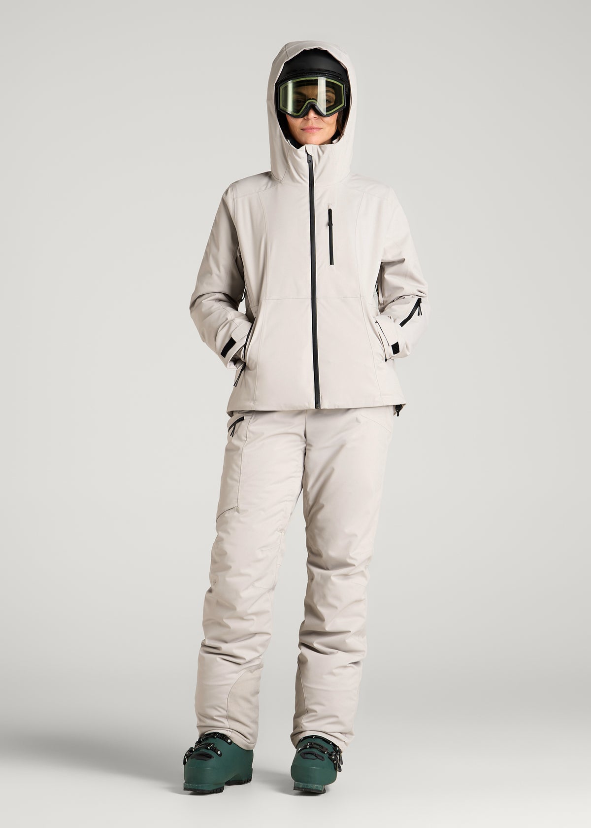 Insulated Ski Jacket for Tall Women in Evergrey