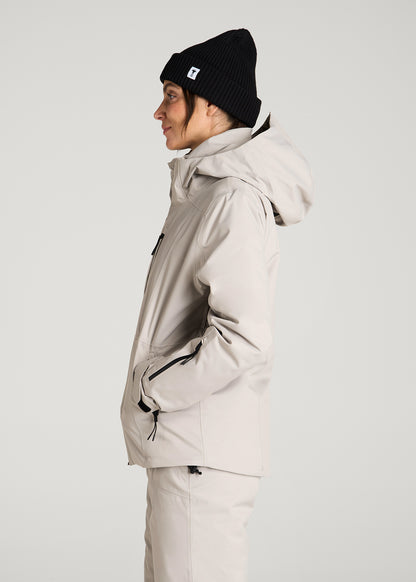 Insulated Ski Jacket for Tall Women in Evergrey