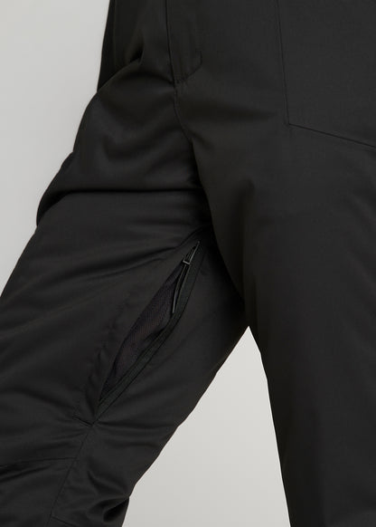 Insulated Ski Pants for Tall Women in Black