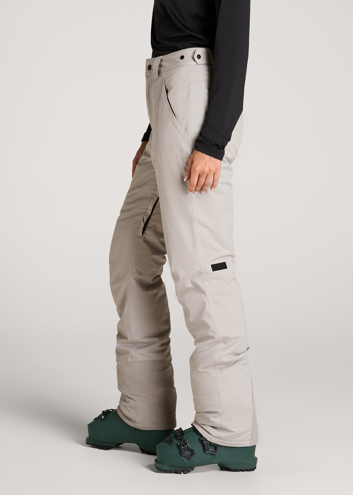 Insulated Ski Pants for Tall Women in Evergrey
