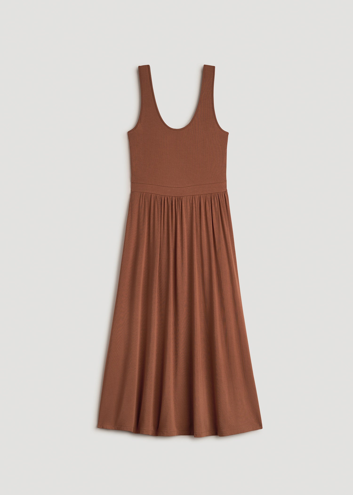 Jersey Tank Dress with Pockets for Tall Women in Clay Brown XL / Tall / Clay Brown Jersey Tank Dress with Pockets for Tall Women in Clay Brown XL / Tall / Clay Brown