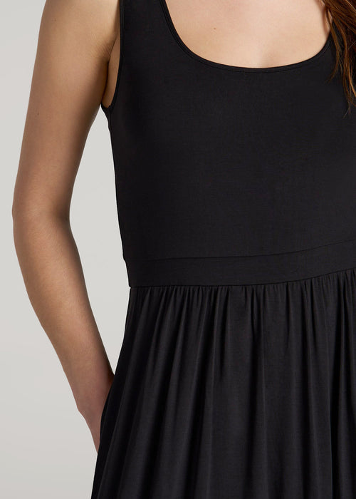 Jersey Tank Maxi Dress with Pockets for Tall Women in Black XL / Extra Tall / Black Jersey Tank Maxi Dress with Pockets for Tall Women in Black XL / Extra Tall / Black