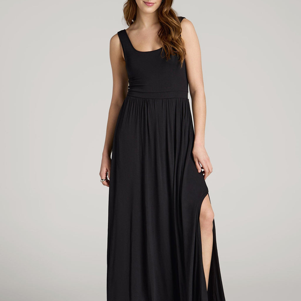 Jersey Tank Maxi Dress with Pockets for Tall Women in Black M / Tall / Black Jersey Tank Maxi Dress with Pockets for Tall Women in Black M / Tall / Black