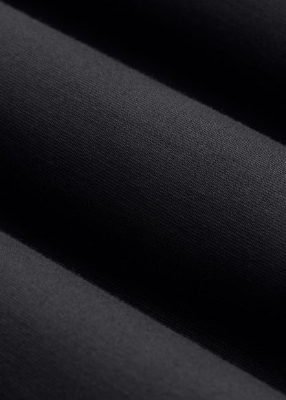 Slub Knit Button-Up Shirt for Tall Women in Black