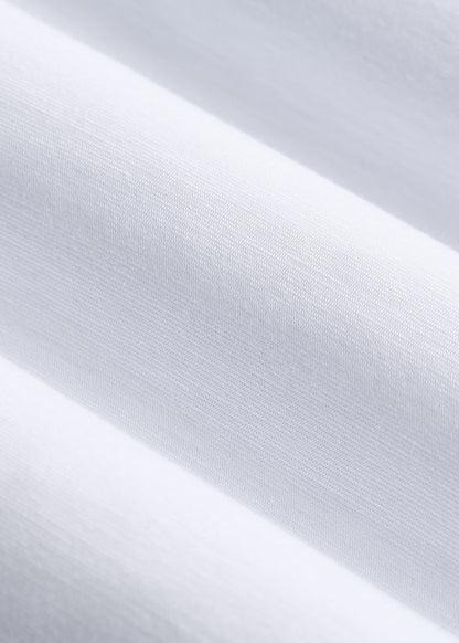 Slub Knit Button-Up Shirt for Tall Women in Bright White