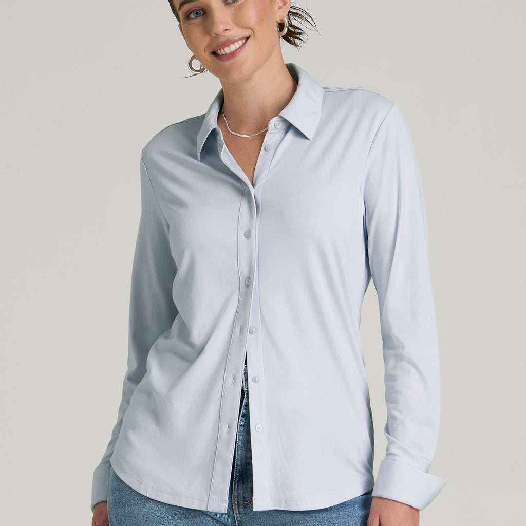 Slub Knit Button Up Women's Tall Shirt Slub Knit Button Up Women's Tall Shirt