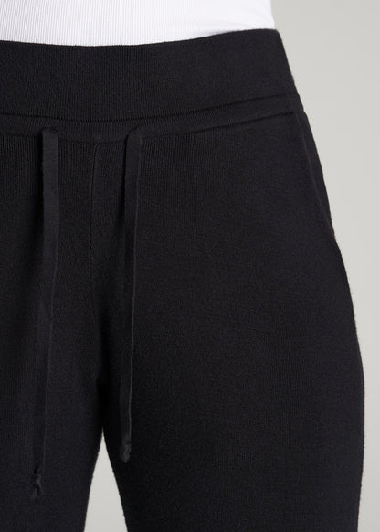 Knit Lounge Joggers for Tall Women in Black