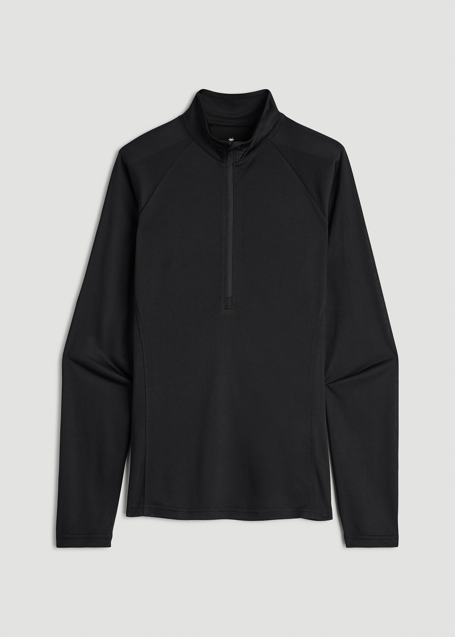 Long Sleeve Active Half-Zip Pullover Jacket for Tall Women in Black