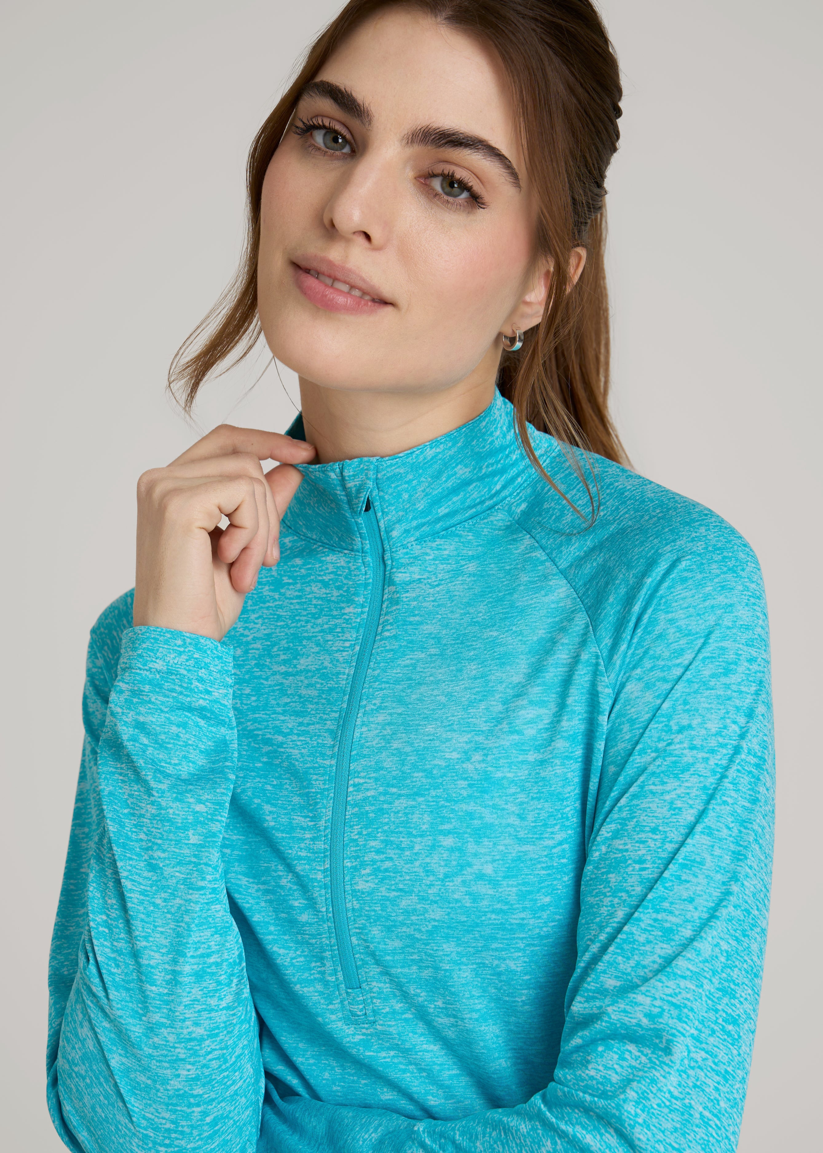 Long Sleeve Active Half Zip Pullover Tall Women's Jacket