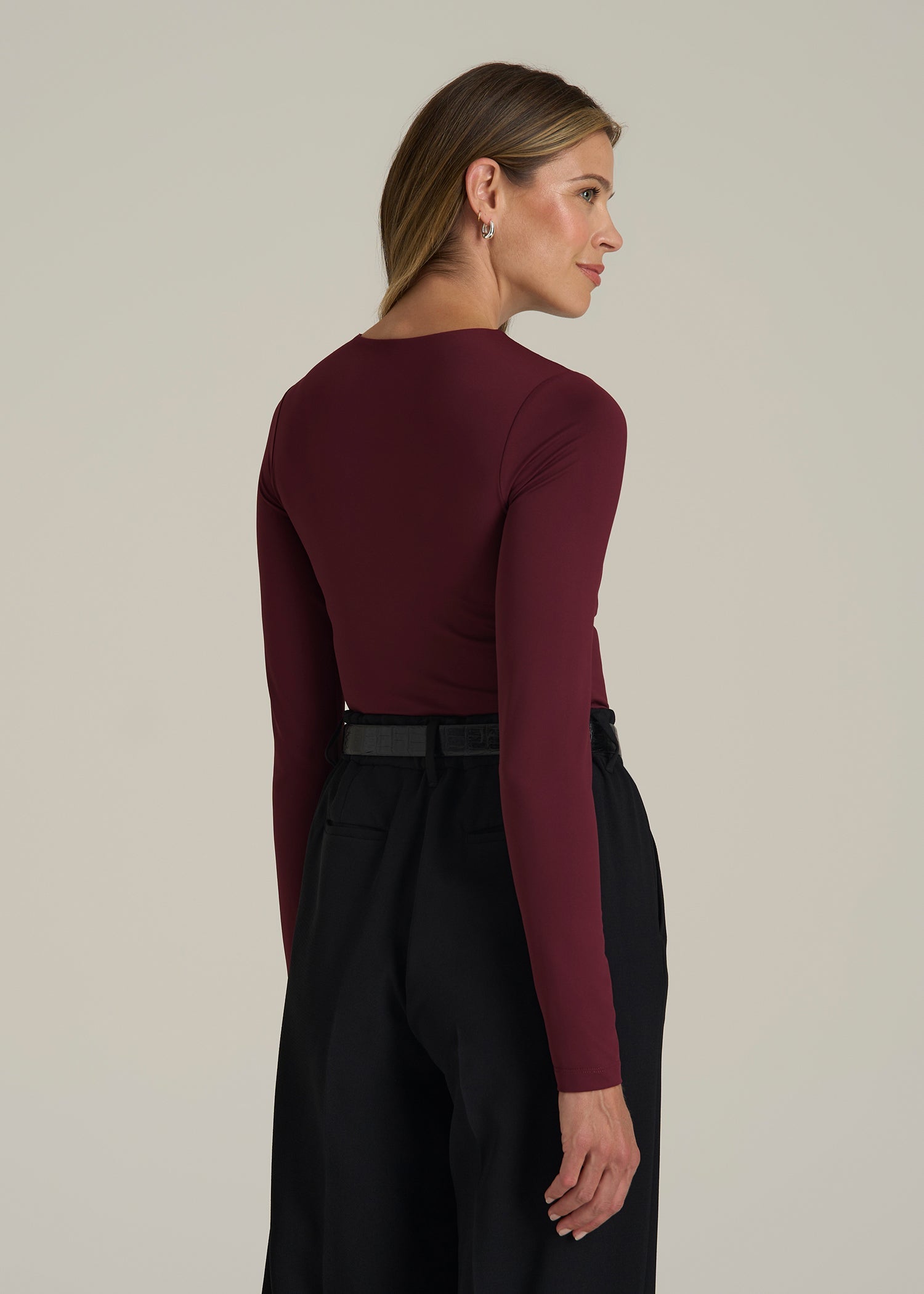 Long Sleeve Bodysuit for Tall Women in Port Royale