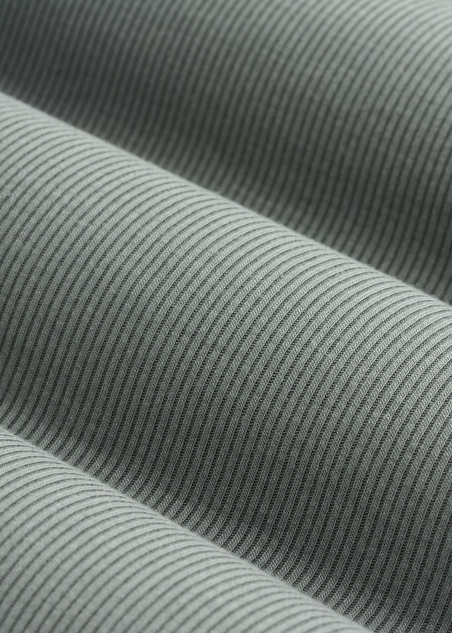 Long Sleeve Ribbed Square Neck Top for Tall Women in Balsam Green