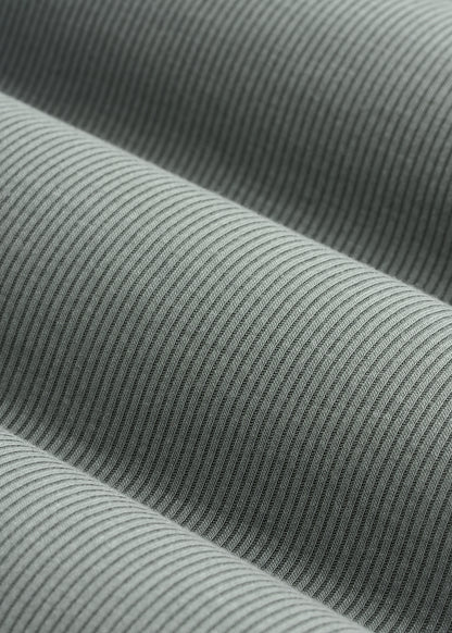 Long Sleeve Ribbed Square Neck Top for Tall Women in Balsam Green