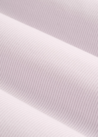 Long Sleeve Ribbed Square Neck Top for Tall Women in Grey Lilac