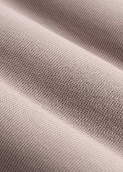 Long Sleeve Ribbed Square Neck Top for Tall Women in Truly Taupe