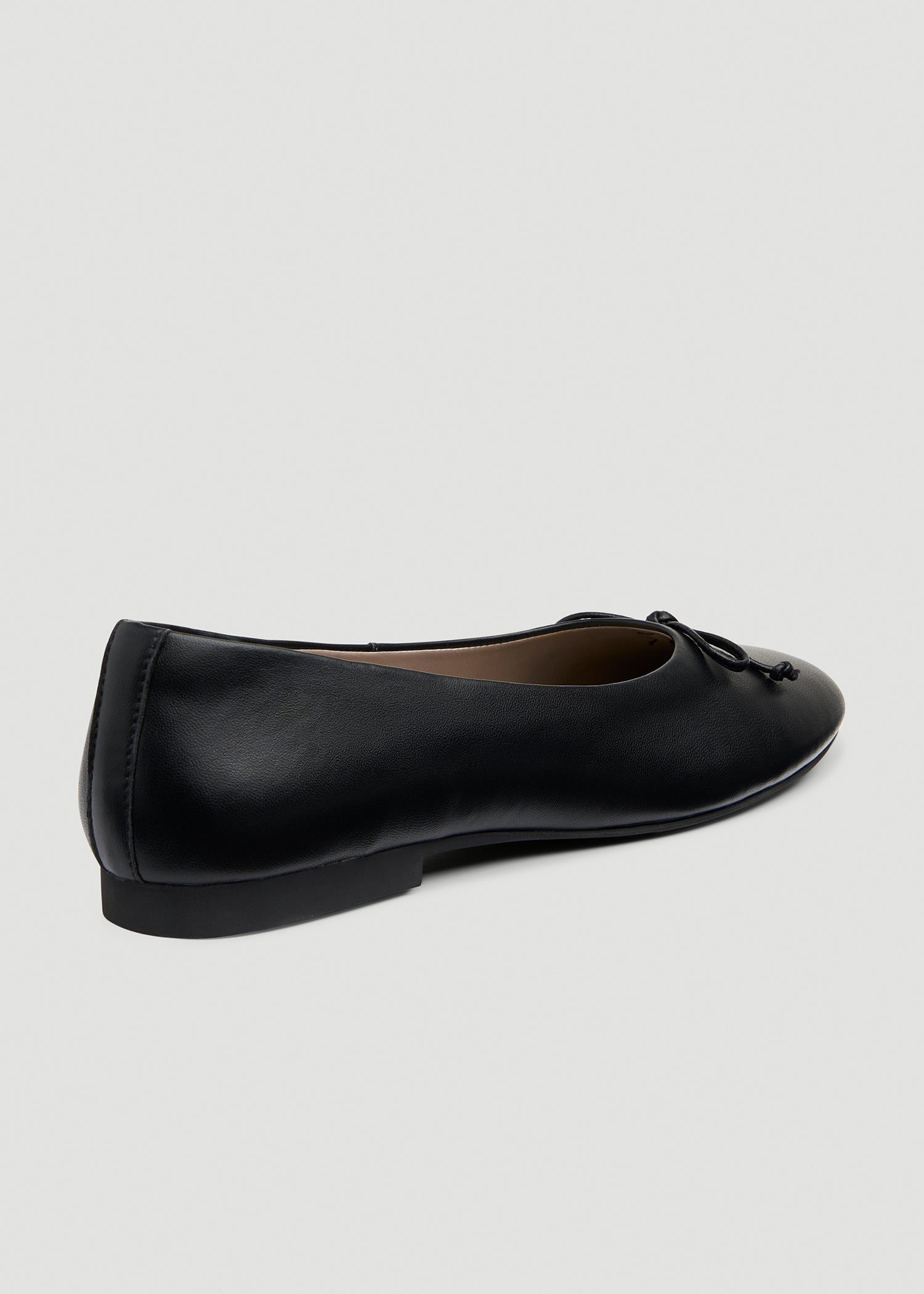 Leather Ballet Flat for Tall Women in Black