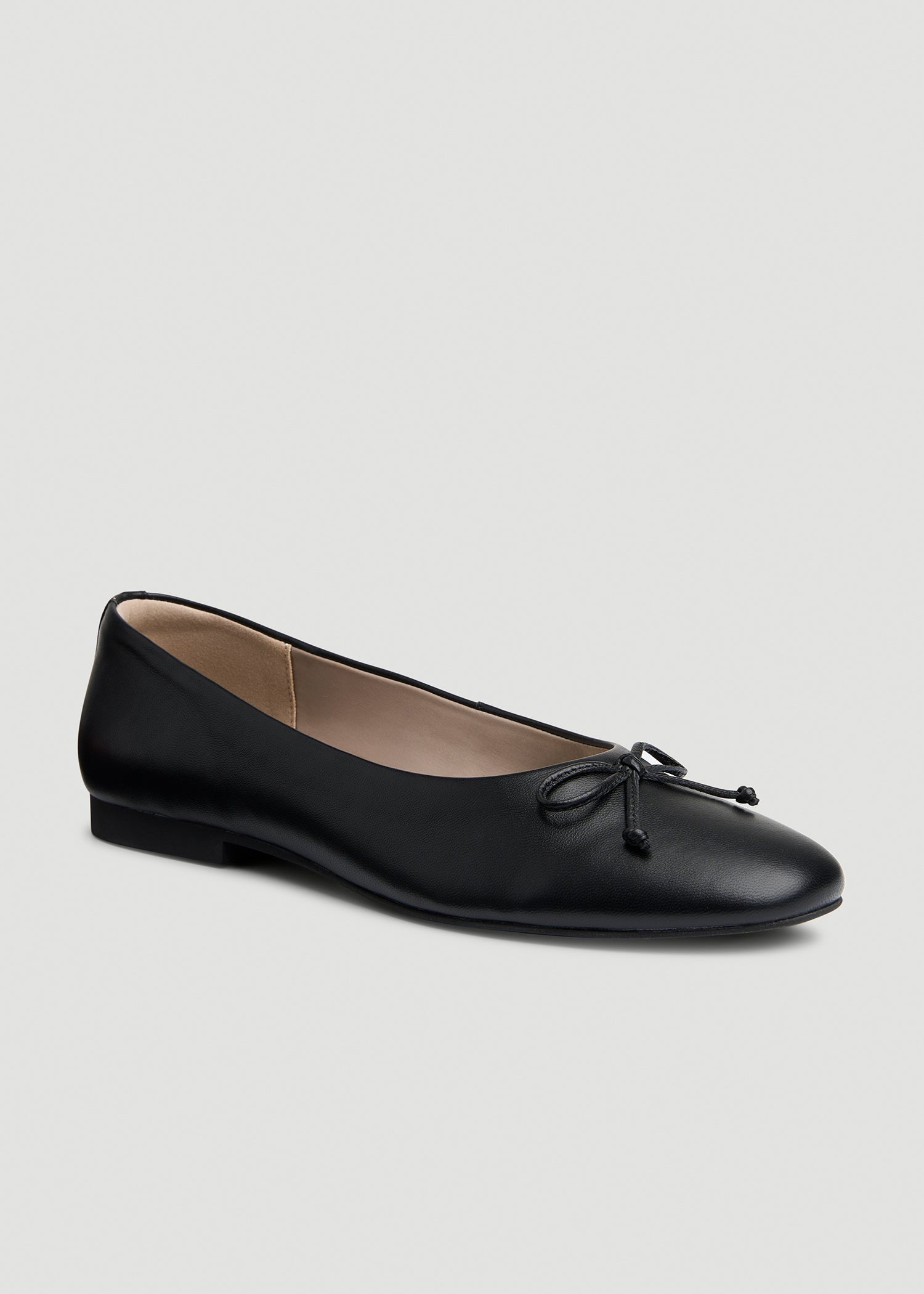 Leather Ballet Flat for Tall Women in Black