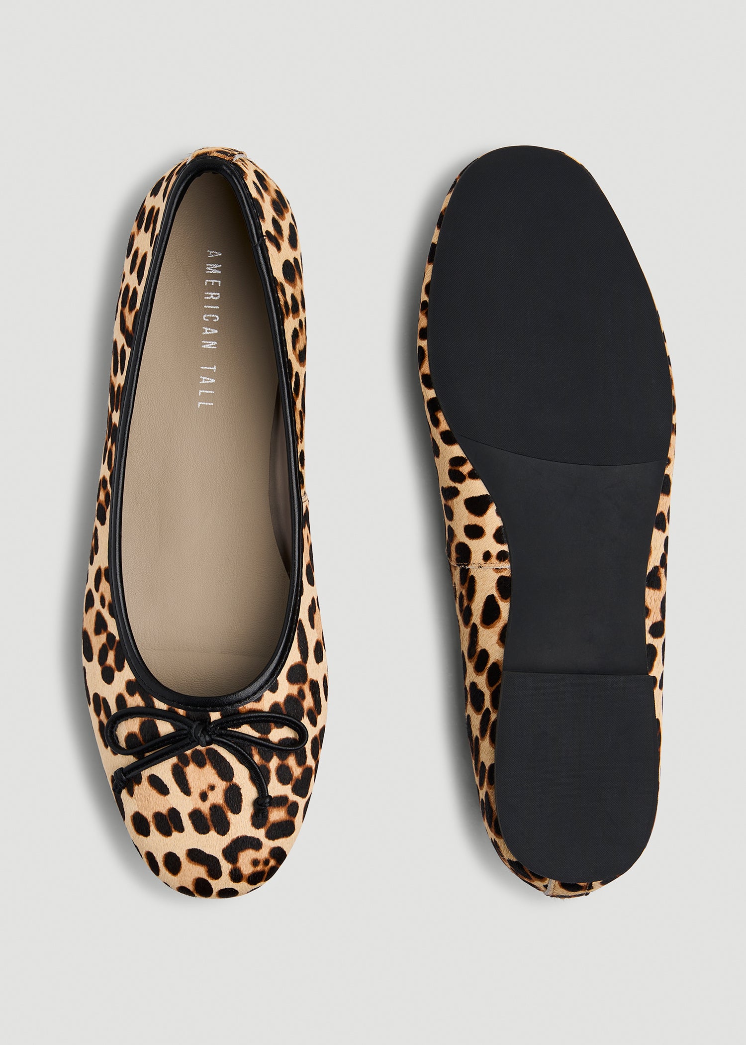 Leather Ballet Flat for Tall Women in Leopard Print